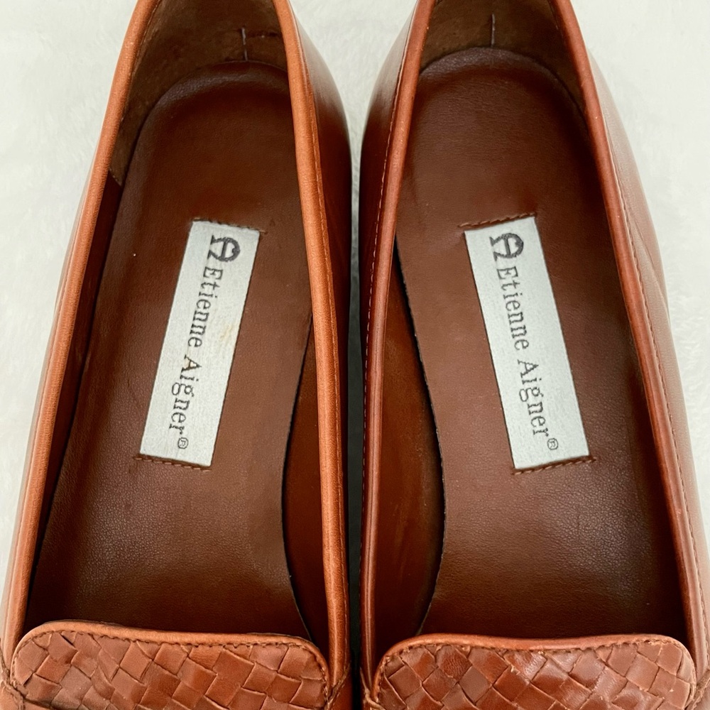Vintage Etienne Aigner Ally Leather Tassel Loafers - Picture 5 of 5